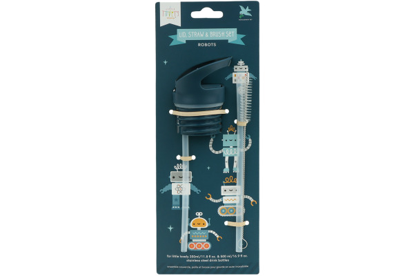 ALLC Set für Trinkflasche DBSSRE108 Deckel, Stohhalm, Bürste
