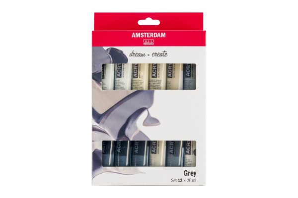 AMSTERDAM Standard Series Acryl Set 17820600 Grey 12X20ml