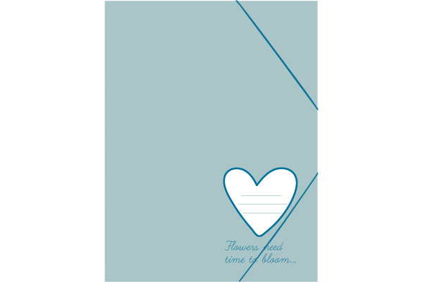 ANCOR Gummibandmappe A4 117769 B´LOG SWEET BLUE, Hearts