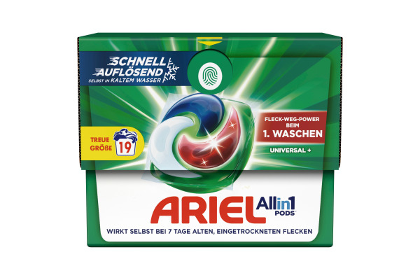 ARIEL Wäsche-Pods Allin1 971227 Universal 19 Pods