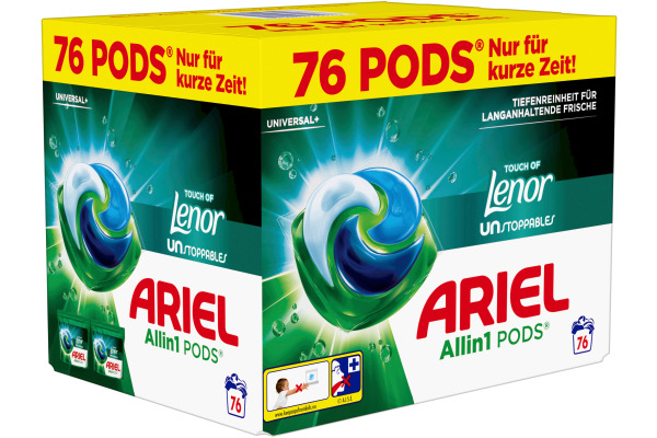 ARIEL Wäsche-Pods Allin1 972035 Touch of Unstoppables 76 Pods