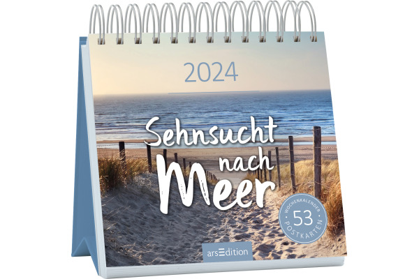 ARS EDITI Postkartenkalender 2024 42785952 Sehnsucht nach Meer DE 17x17cm
