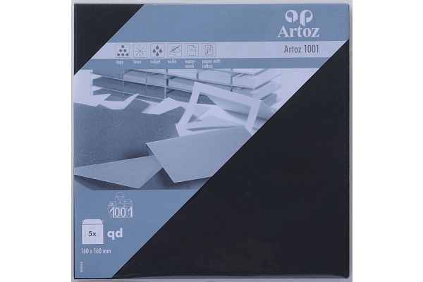 ARTOZ Couverts 1001 160x160mm 107454182 100g, schwarz 5 Stück
