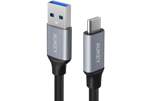 AUKEY ImpulseCable USB-A-to-C bl. CBCD2 1.0 m Nylon Alu