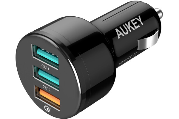 AUKEY Expedition CarCharger42W bl. CCT11 3-Port,USB-type A QC3