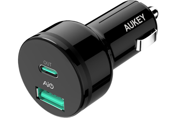 AUKEY Expedition CarCharger39W A+C CCY7 black,39W,2-Port USB-typeA+C