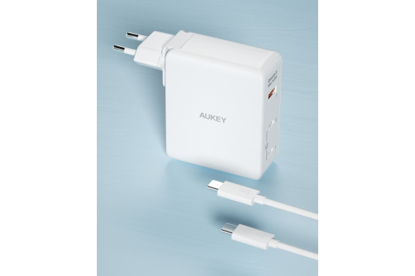 AUKEY OmniaMix II 140W GaN PD PA-B7O WH 3-Port, Wall charger White