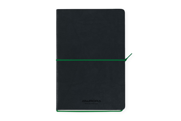 AURORA Notizbuch Softcover A5 2396TESG schwarz/grün, liniert 192 S.