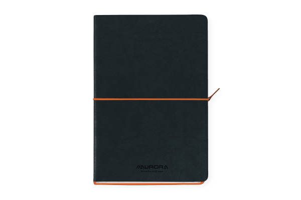 AURORA Notizbuch Softcover A5 2396TESO schwarz/orange, liniert 192 S.