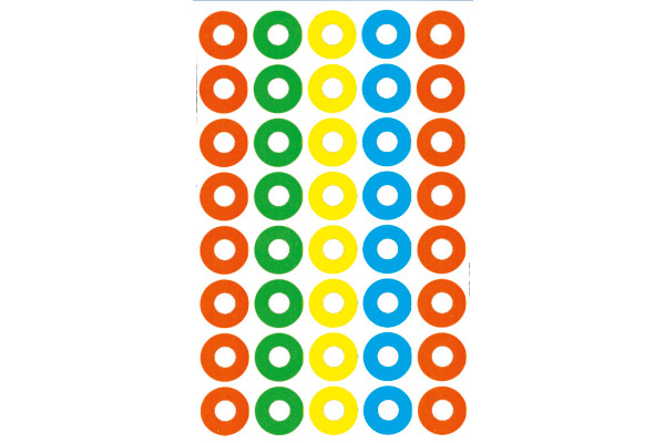 Z-DESIGN Sticker Verst.Ringe 8.4x16cm 3055Z farbig 4 Bogen, 160 Stück