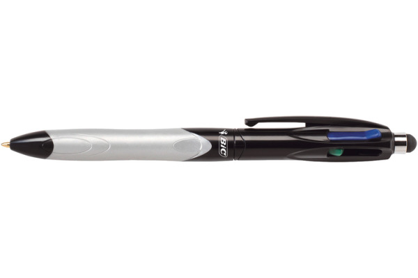BIC Kugelschreiber Stylus 0,4mm 926404 silber/schwarz 4-farbig