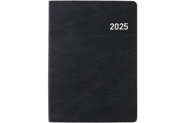 BIELLA Taschenagenda Memento 2025 825401020 1W/2S schwarz ML 10.1x14.2cm