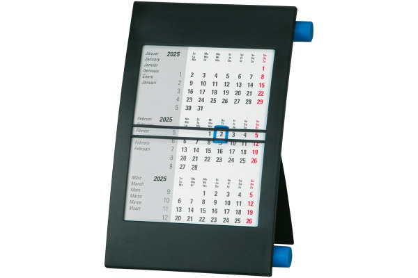 BIELLA Pultkalender Desktop 2025 883501020 3M/1S Frame transp. ML 18x11cm