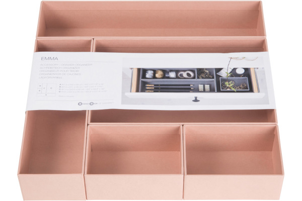 BIGSO BOX Pultorganisator Emma 780552101 dusty pink 5er-Set