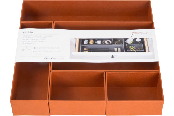 BIGSO BOX Pultorganisator Emma 780552201 terracotta 5er-Set
