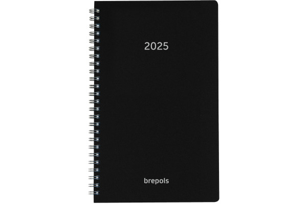 BREPOLS Agenda Breform Polypro 2025 26.3.0116 1T/1S schwarz 10.5x17cm