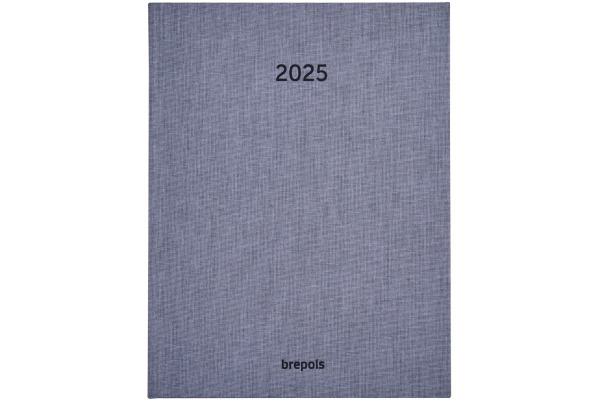 BREPOLS Agenda Weekly Dubletta 2025 26.3.1480 1W/1S grau ML 12x22cm