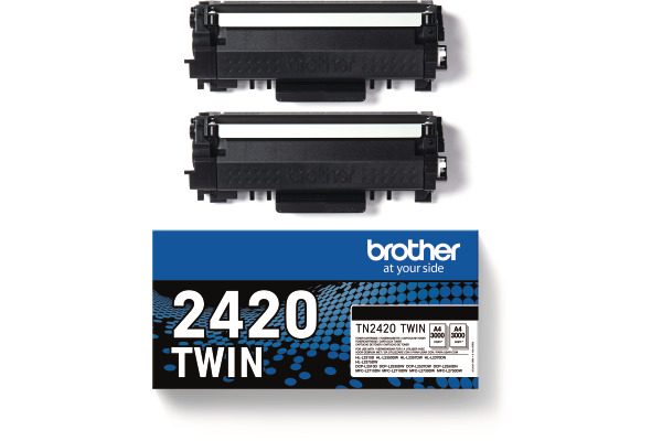 BROTHER Toner Twin Pack schwarz TN-2420 HL-L2350/2370 2x3000 Seiten