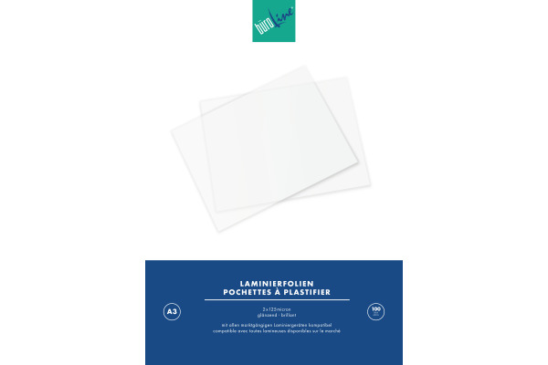 BÜROLINE Laminiertasche A3 47180000 glanz, 125my 100 Stück