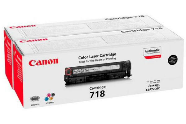 CANON Toner-Modul 718TW schwarz 2662B005 LBP 7200 2 Stück