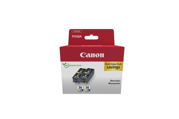 CANON Twin Pack Tinte color CLI-36 PIXMA iP100 2x12ml