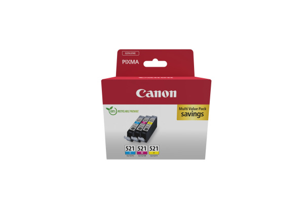 CANON Multipack Tinte CMY CLI-521PA PIXMA IP 3600 3x9ml