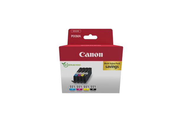 CANON Multipack Tinte BKCMY CLI-551PA PIXMA MG5450 7ml