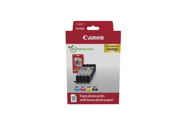 CANON Photo Valuepack BKCMY CLI-581 Pixma TR7550 4x5.6ml