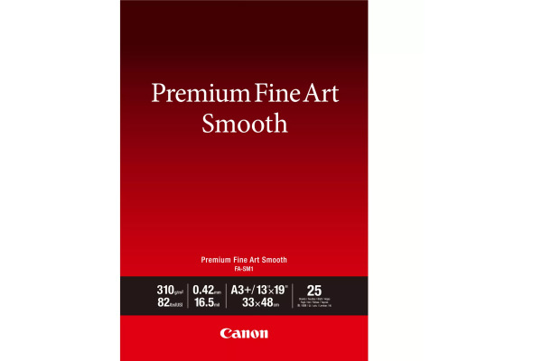 CANON Premium Paper 310g A3+ FASM2A3+ Fine Art Smooth 25 Blatt