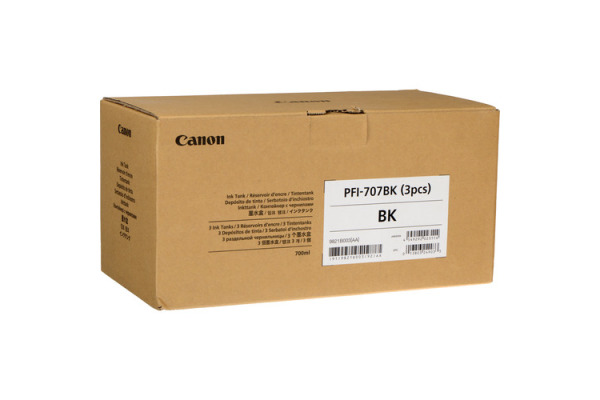 CANON Tintenpatrone schwarz PFI707BK iPF 830/840 700ml