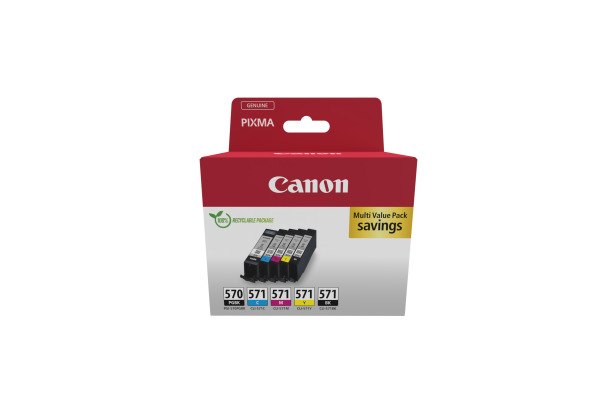 CANON Multipack Tinte PGBK/CMY/BK PGCL570/1 PIXMA MG5750 15/7ml