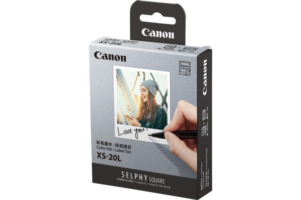 CANON Farbtinte/Kleberset 7,2x8,5cm XS-20L Selphy Square QX10 2x10 Blatt