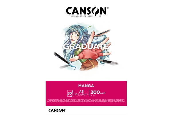 CANSON Graduate Manga A3 31250P031 30 Blatt, weiss, 200g