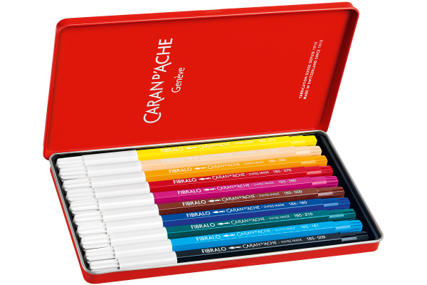 CARAN D'ACHE Filzstift Fibralo M 185.310 10-farbig assortiert
