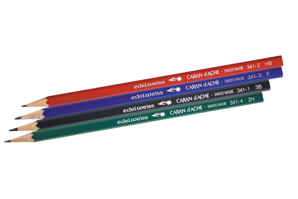 CARAN D´A Bleistift 341 2.25mm 341.371 grau, 4 Stück