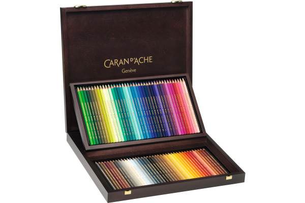 CARAN D´A Farbstifte Supracolor 3,8mm 3888.480 ass. in Holzschachtel 80 Stück