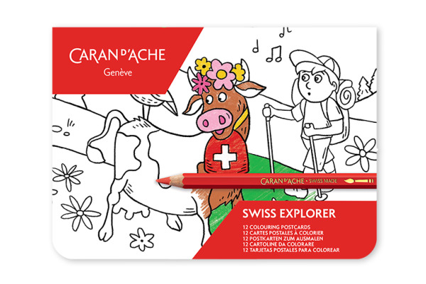 CARAN D´A Swiss Explorer 454.701 Karten zum ausmalen FSC