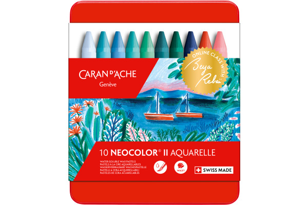 CARAN D'ACHE Neocolor Bey Rebai 7500.51 10 couleurs, froide box métal