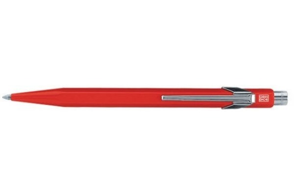 CARAN DACHE Kugelschreiber 849 Metall 849.020 rot, nachf&amp;uuml;ll., Schrift rot