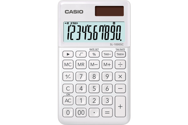 CASIO Taschenrechner BIC SL1000SCW 10-stellig weiss