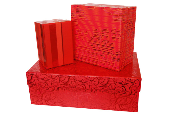 CLAIREFON Premium-Boxen Weihnachten 211853C rot 3er Set