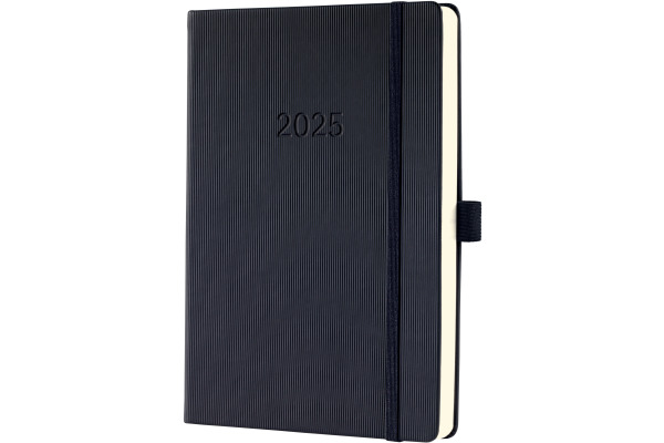 CONCEPTUM Tageskalender 2025 C2510 1T/1S schwarz 21.3x14.8cm