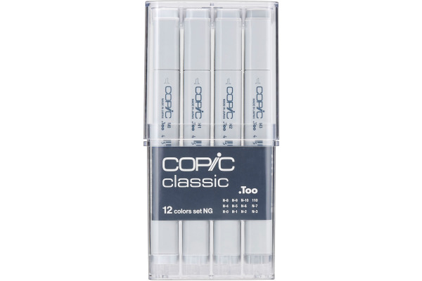 COPIC Marker Classic 20075152 Grau-Set NG, 12 Stück