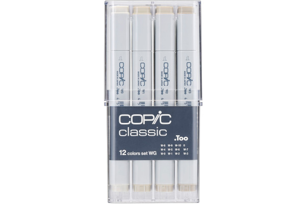 COPIC Marker Classic 20075154 Grau-Set WG, 12 Stück