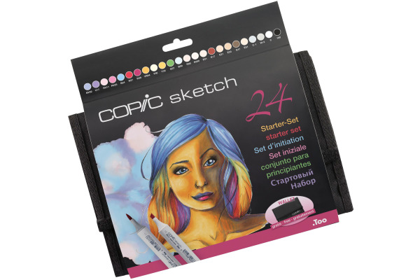 COPIC Marker Sketch 21075424 Wallet Starter-Set, 24 Stück
