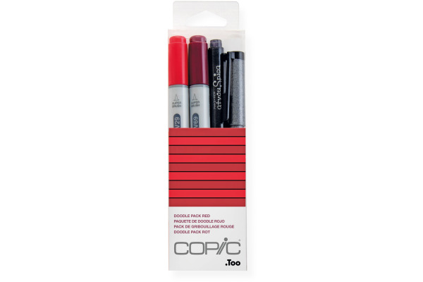 COPIC Marker Ciao 22075641 Doodle pack Red, 4 Stück