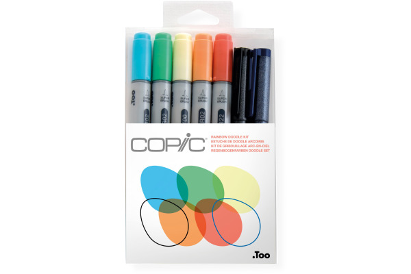 COPIC Marker Ciao 22075673 Rainbow Doodle kit, 7 Stück