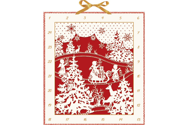 COPPENRAT Adventskalender 41x46cm 92935 Weihnachtl. Scherenschnitt