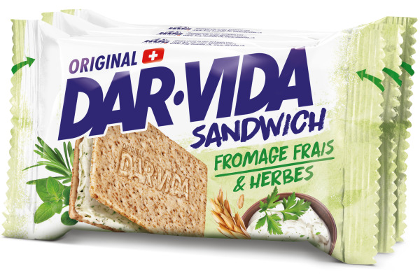 DAR-VIDA Sandwich Frischkäse& Kräuter 5362000 65g, 3 Stk.