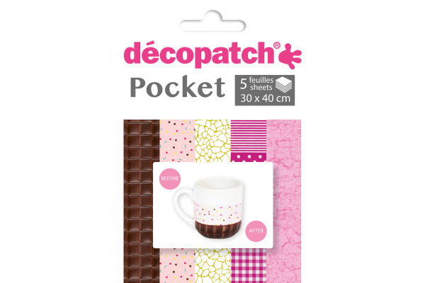 DECOPATCH Papier Pocket Nr. 3 DP003O 5 Blatt à 30x40cm